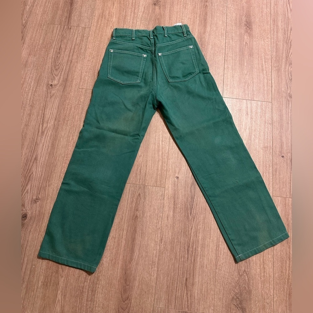 Reformation Green Cowboy High Rise Straight Organic Cotton Jeans size 25 - Picture 6 of 9